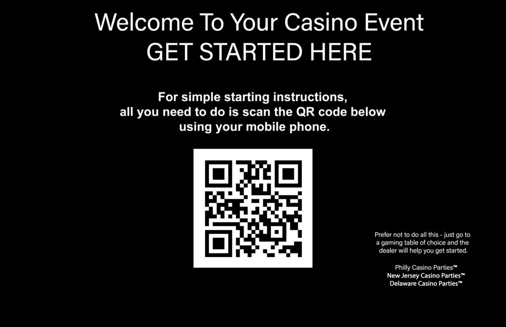 Philly Casino Parties QR Sign