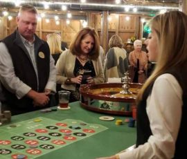 Laura Dealing Roulette for A Fundraiser